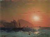 View Of The Ayu Dag Crimea by Ivan Constantinovich Aivazovsky